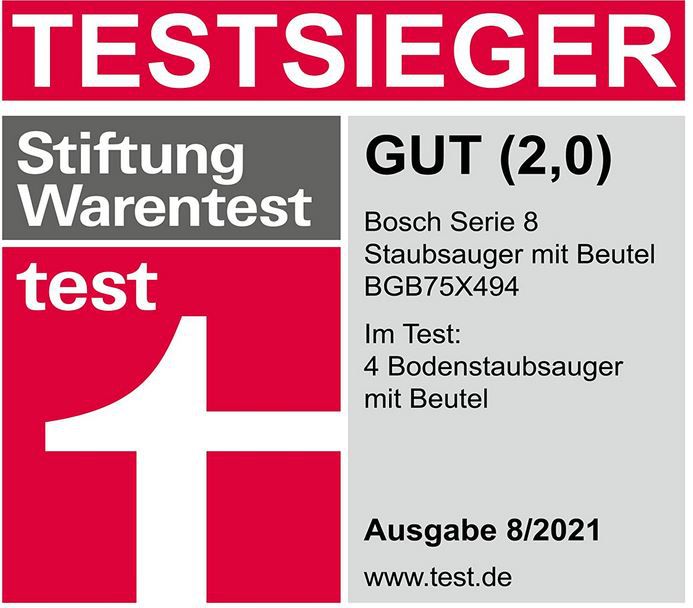 Bosch BGB75X494 Bodenstaubsauger Ultra Allergy mit Hygiene Filter für 149€ (statt 185€)