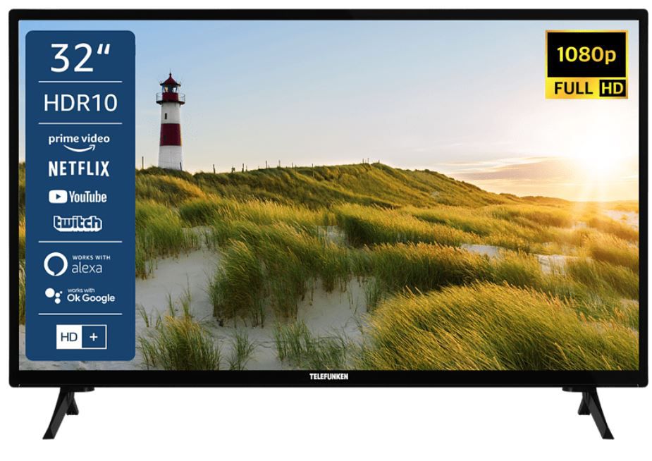 TELEFUNKEN XF32K550   32 Zoll smart TV für 169,99€ (statt 190€) + 6 Monate HD+ gratis