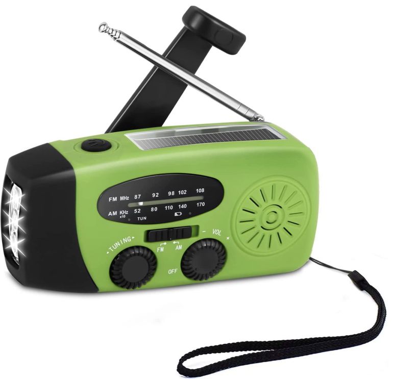 Generic Solar  & Kurbelradio mit LED Licht & 2000 mAh Akku für 15,98€ (statt 24€)