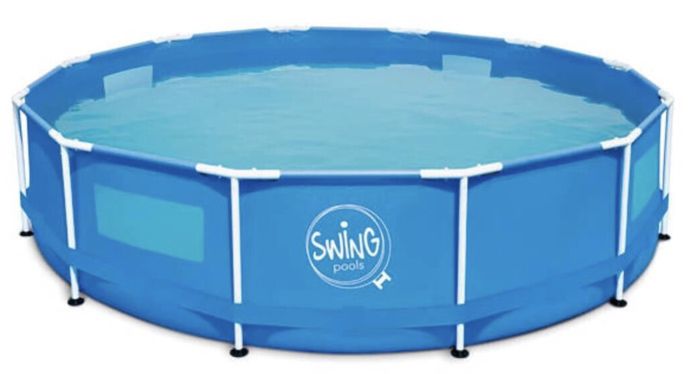 Ambientehome (Poolomio) Metallrahmen Swimminpool (366 x 84 cm) für 147,52€ (statt 190€)