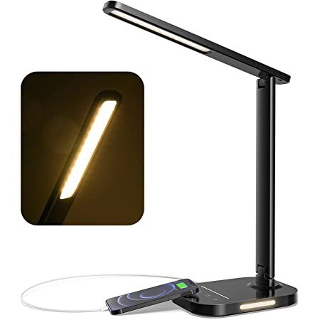 JAWANE LED Schreibtischlampe mit USB Port, 5 Farbmodi, 10 Stufen & Memory Funktion für 12,97€ (statt 21€)   Prime