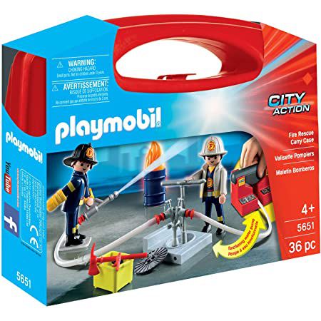 PLAYMOBIL 5651 City Action Mitnehm Feuerwehrset mit Wasserpumpe für 11,50€ (statt 18€)   Prime