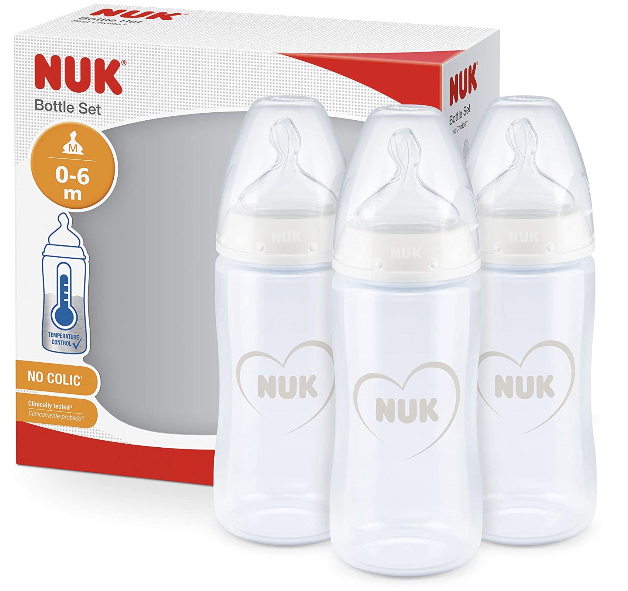 3er Pack NUK First Choice+ Babyflaschen Starter Set für 12,99€ (statt 18€)   Prime
