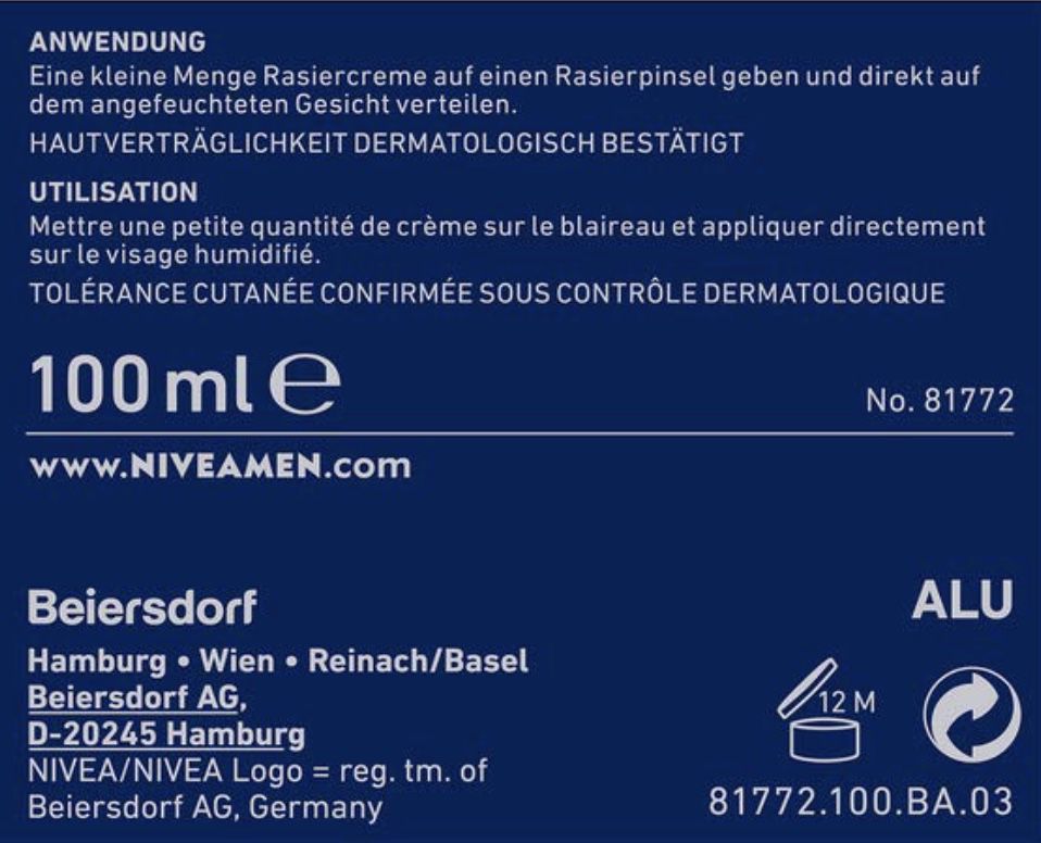 100ml Nivea Men Protect & Care Rasiercreme für 1,24€ (statt 2€)