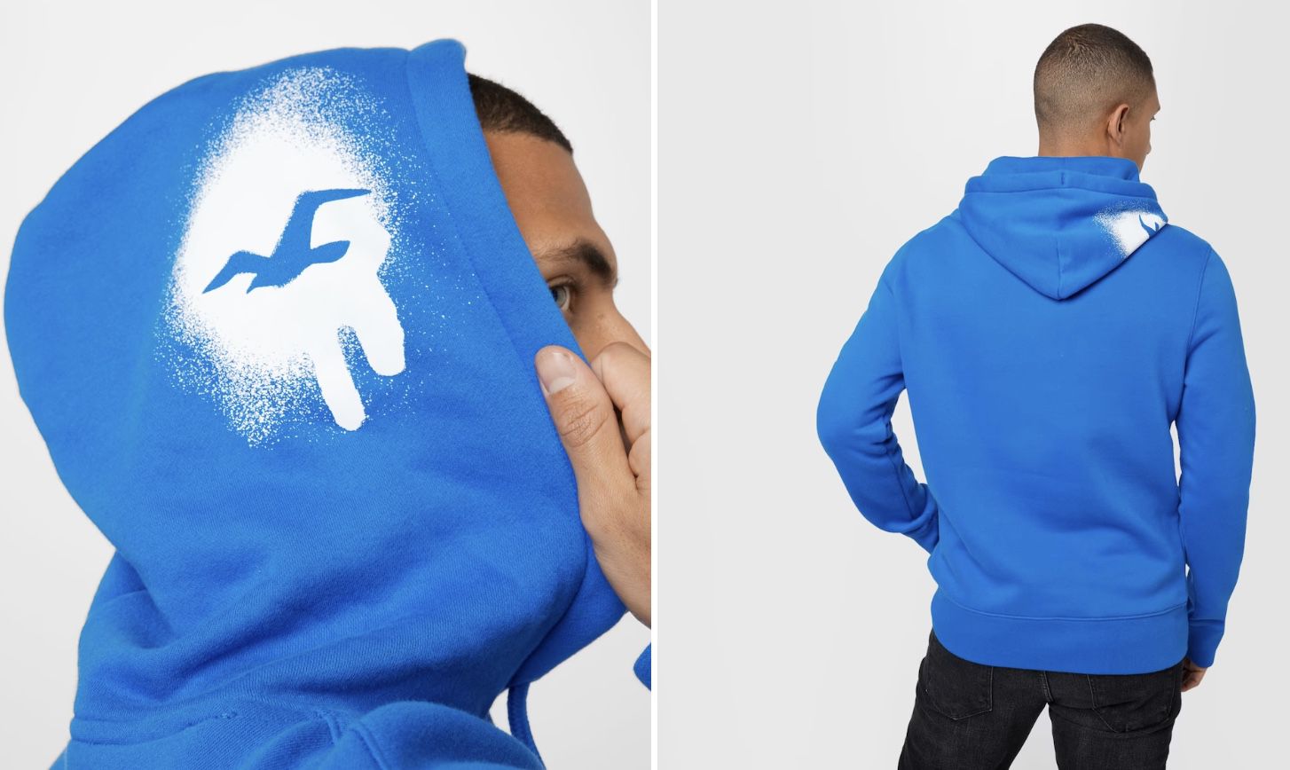 Hollister Hoodie in Blau mit Tunnelzug für 29,90€ (statt 44€)