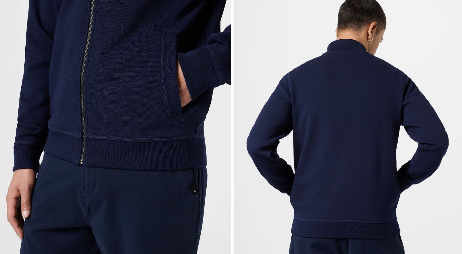 Lacoste Sweatjacke in Marine für 55,93€ (statt 98€)   nur S + M