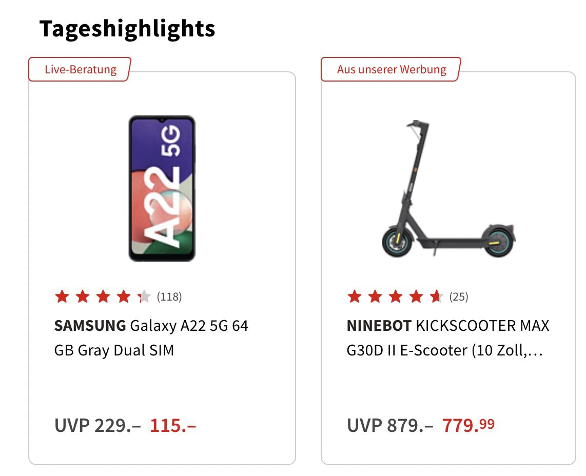 Media Markt Klick, Klick Hurra Jubiläums Aktion mit vielen Rabatten + 24 Monate 0% Finanzierung