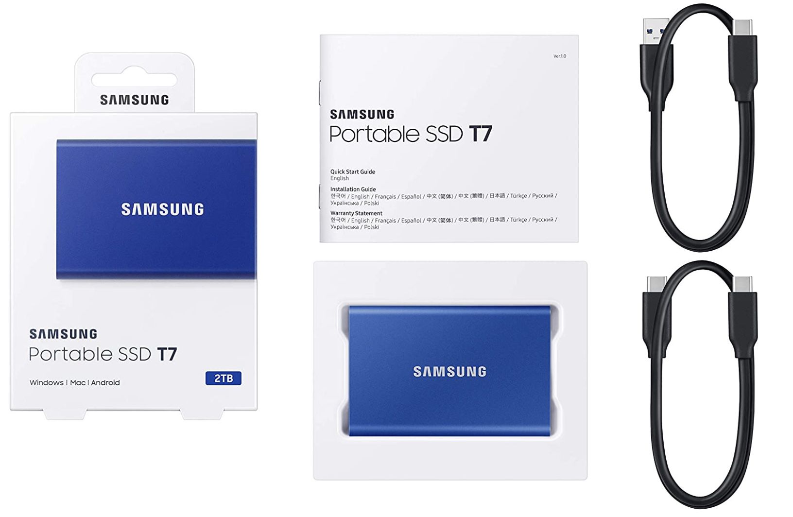 Samsung T7 Portable SSD 2 TB USB 3.2 für 89,90€ (statt 120€)