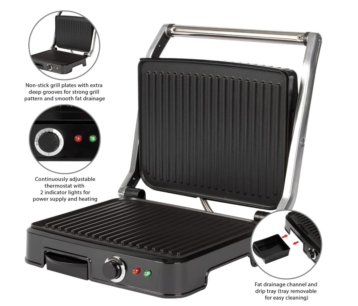 Bomann Kontaktgrill KG 2242 CB mit 2.000 Watt für 36,98€ (statt 47€)