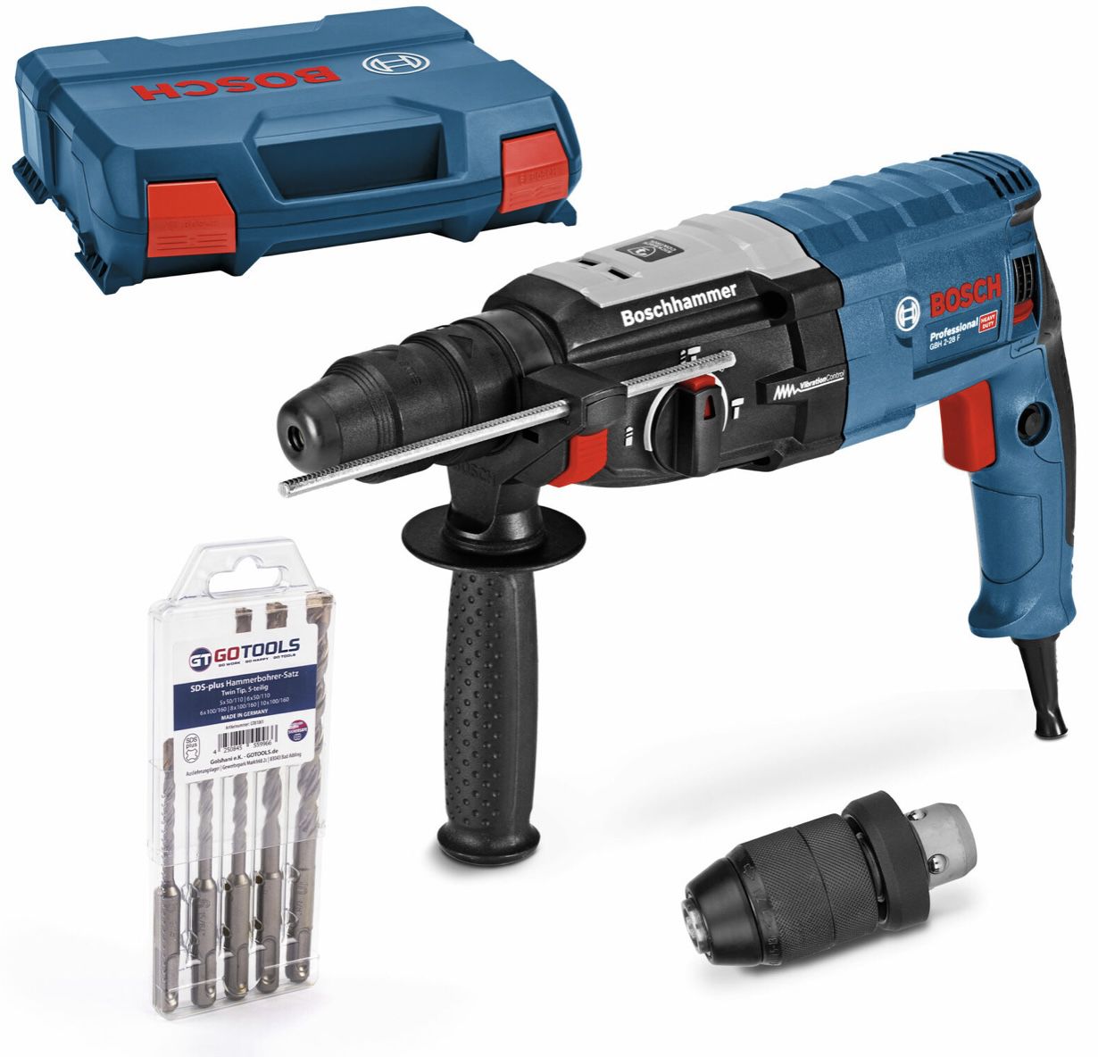 Bosch Bohr Meißelhammer GBH 2 28 F + 5 tlg. Hammerbohrer Satz für 188,99€ (statt 209€)