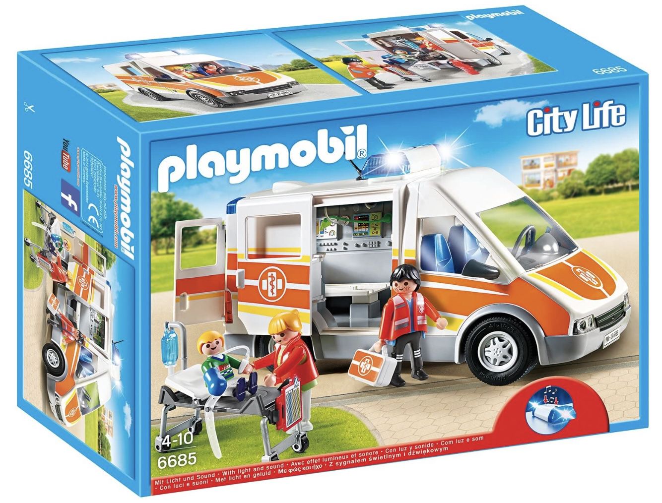 Playmobil 6685   Krankenwagen mit Licht und Sound für 47,59€ (statt 60€)