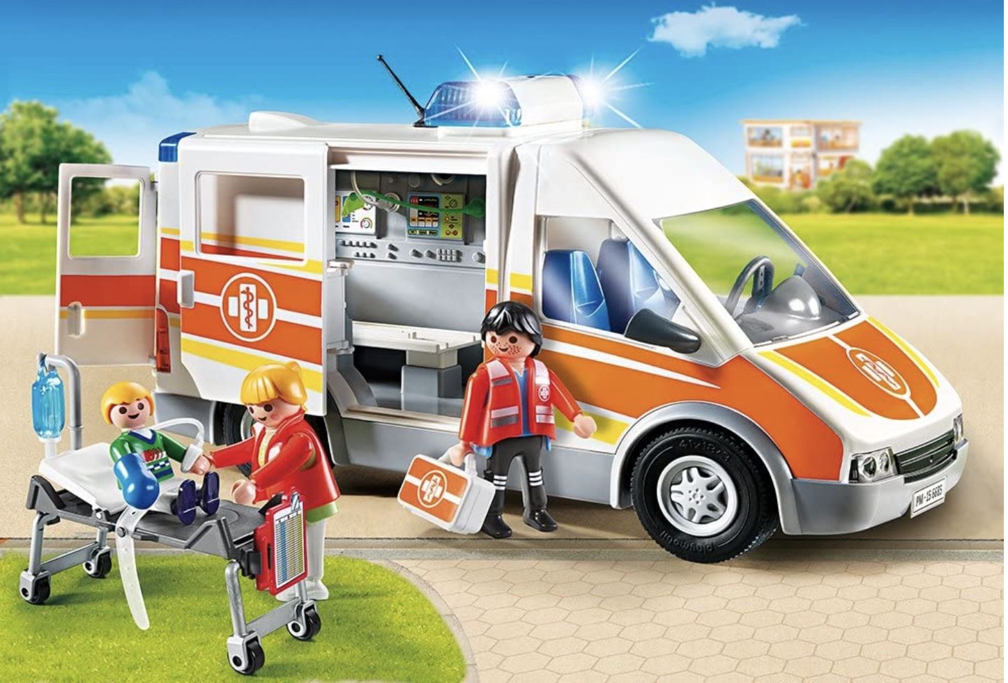Playmobil 6685   Krankenwagen mit Licht und Sound für 47,59€ (statt 60€)