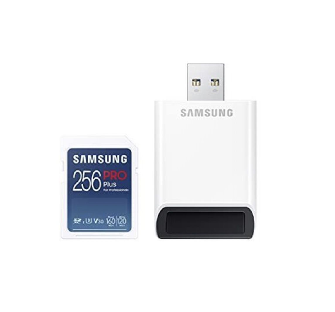 SAMSUNG 256GB SDXC PRO Plus 160MB/s mit USB-Kar­ten­le­ser für 40,99€ (statt 54€)