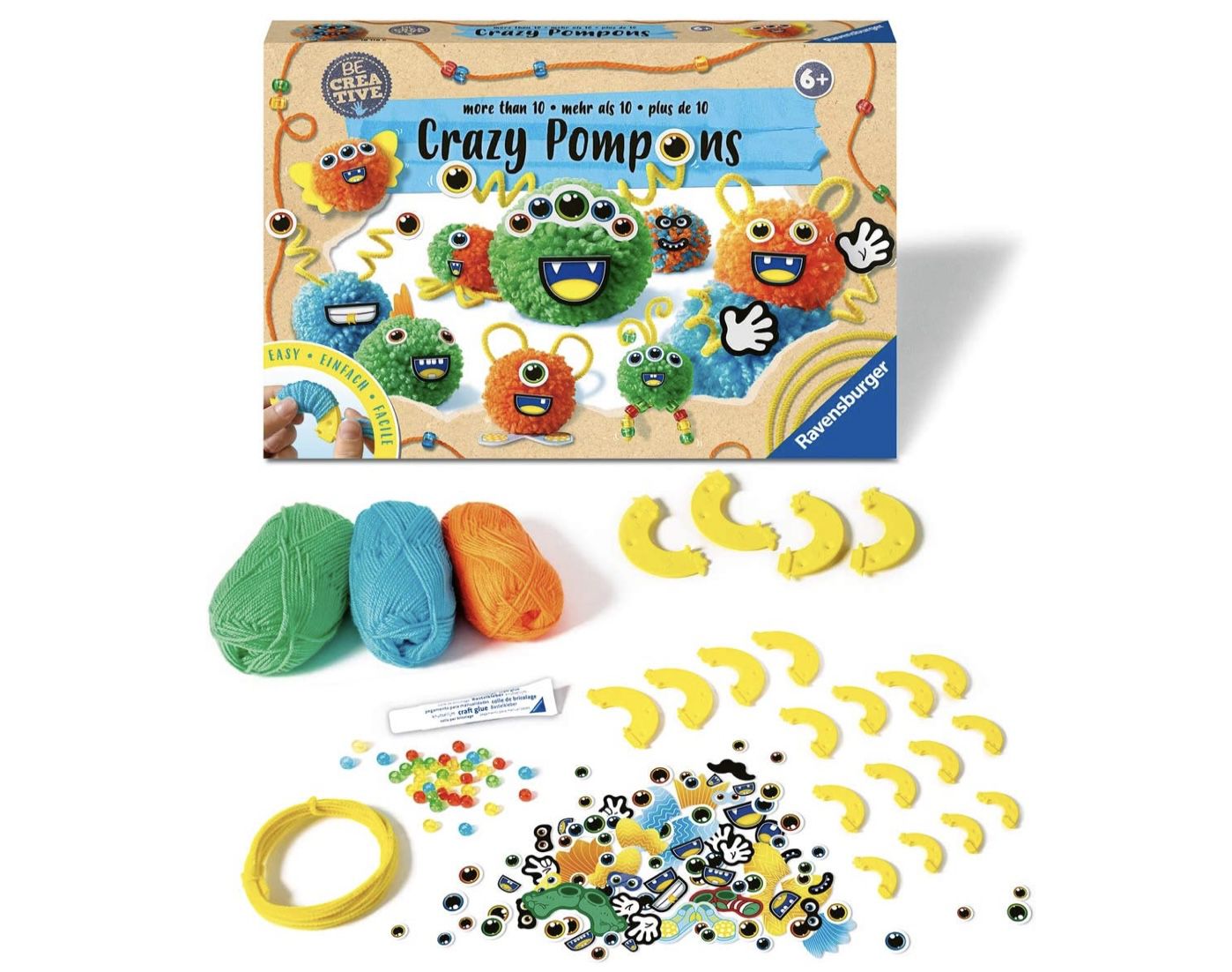 Ravensburger 18118 Bastelset Be Creative Crazy Pompons für 10,99€ (statt 16€)   Prime