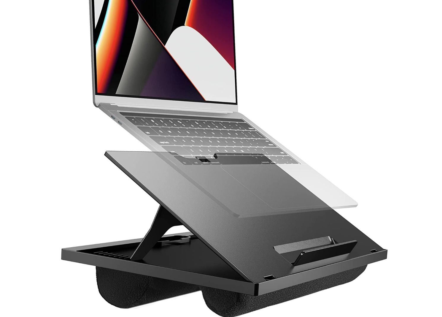 Eono Laptopständer mit verstellbaren Winkel & 2 Kissen für 13,99€ (statt 28€)   Prime