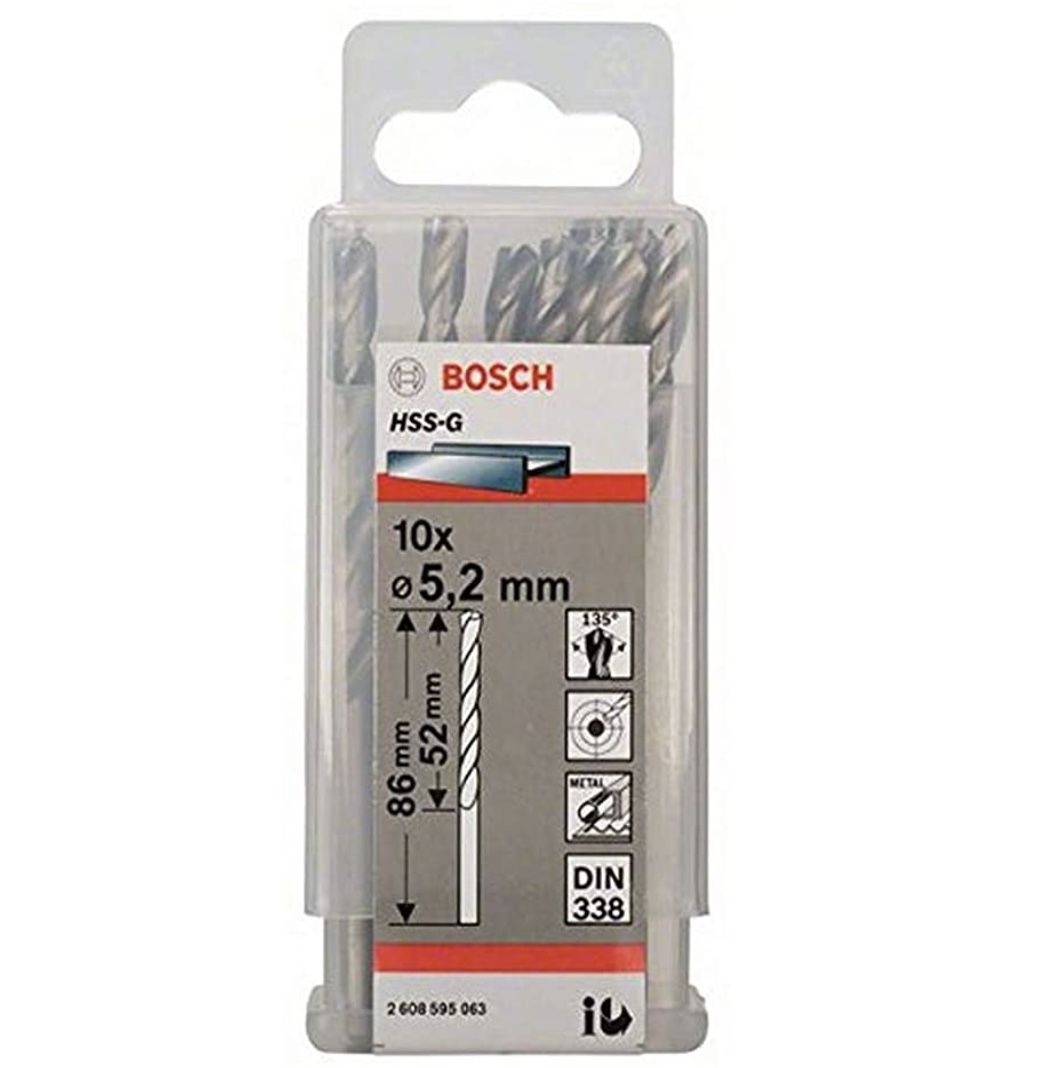 10er Pack Bosch Professional Metallbohrer HSS G geschliffen Ø 5,2 mm für 9€ (statt 15€)   Prime