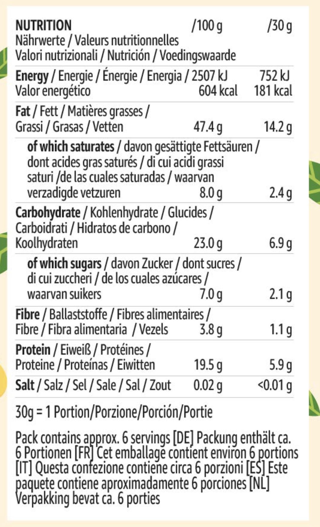 1,4kg Happy Belly Ganze naturbelassene und ungesalzene Cashewnüsse ab 11,31€ (statt 23€)