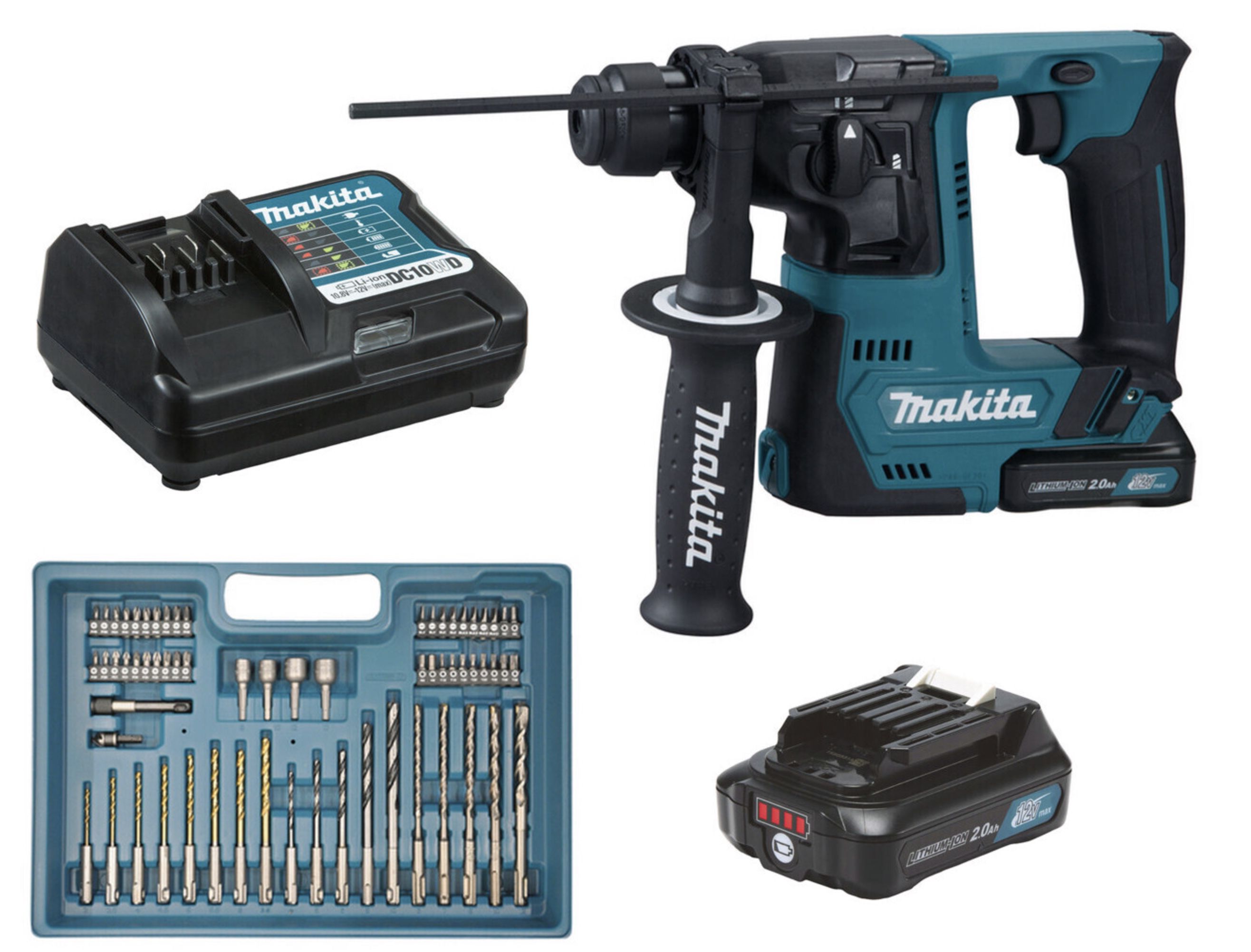 Makita HR140DWYE1 Ak­ku Bohr­ham­mer 12V inkl. 2x Akku & Zubehör für 116,50€ (statt 159€)