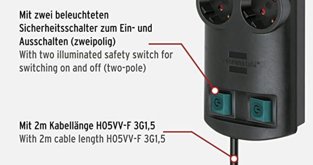 Brennenstuhl Primera Line 10 Fach Steckdosenleiste für 12,50€ (statt 19)