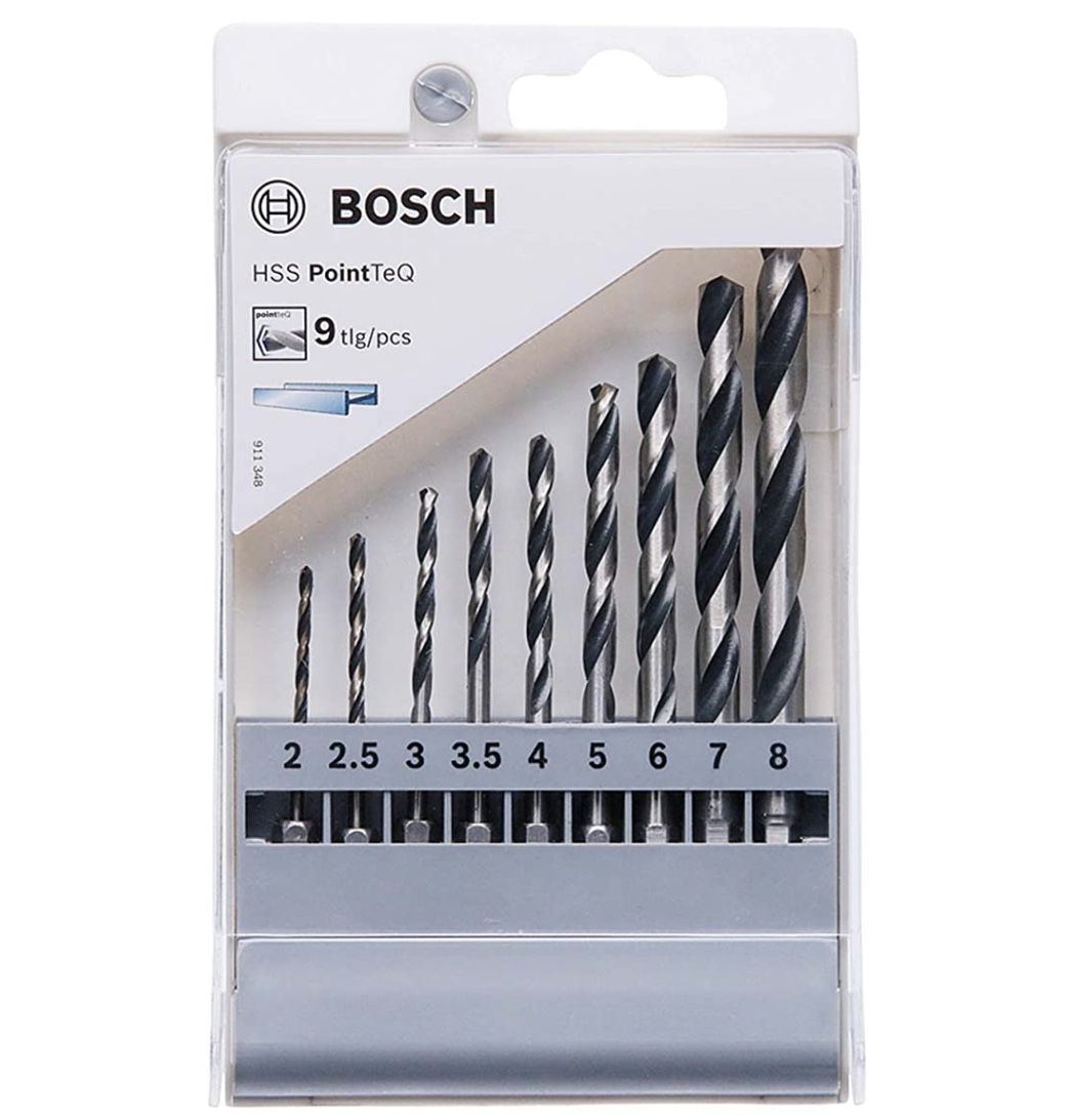 Bosch Professional PointTeQ Metall Sechskantbohrer Set 9 tlg. für 10,15€ (statt 15€)   Prime
