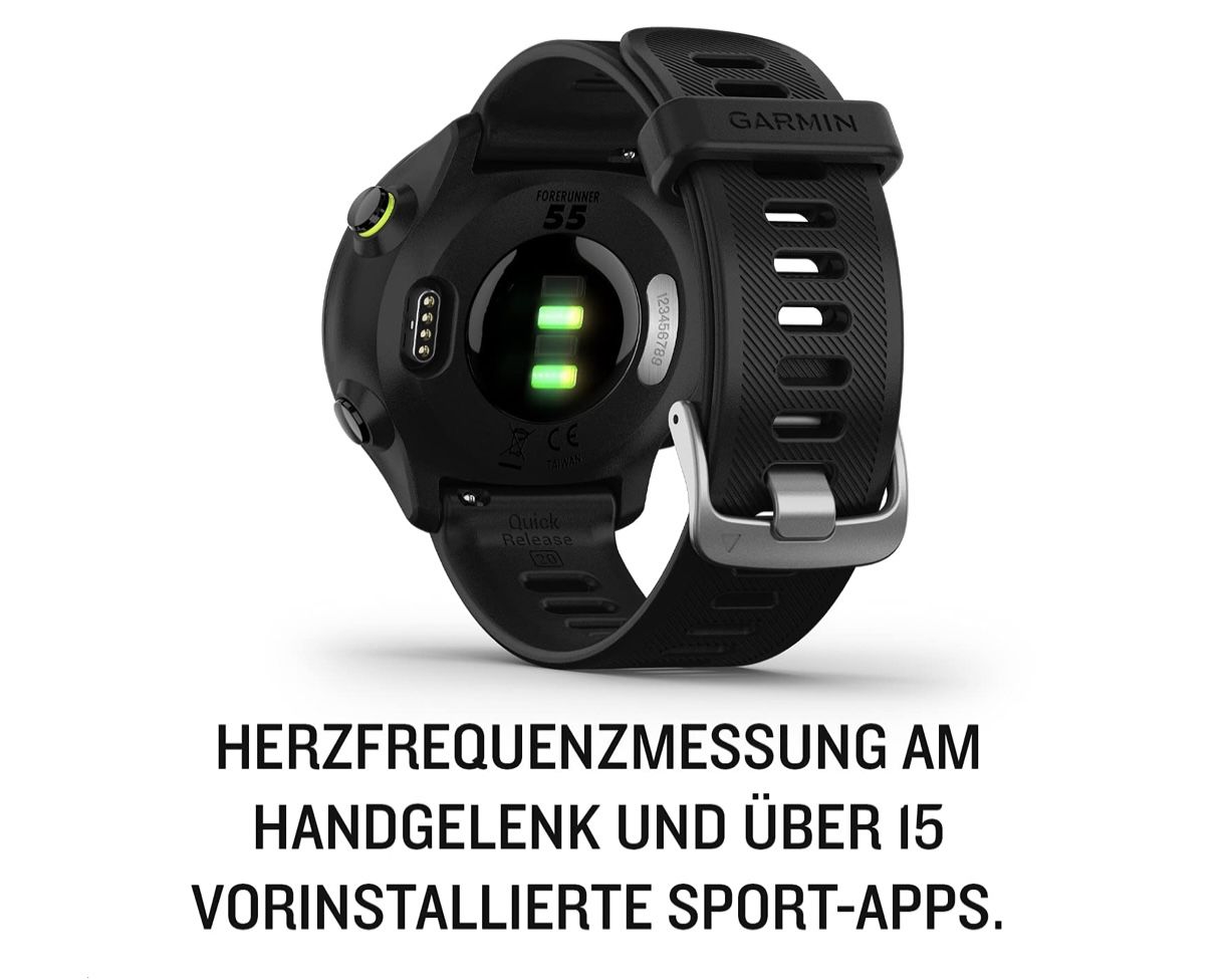 Garmin Forerunner 55 – GPS Laufuhr mit 1,04“ Always On Farbdisplay für 123€ (statt 143€)