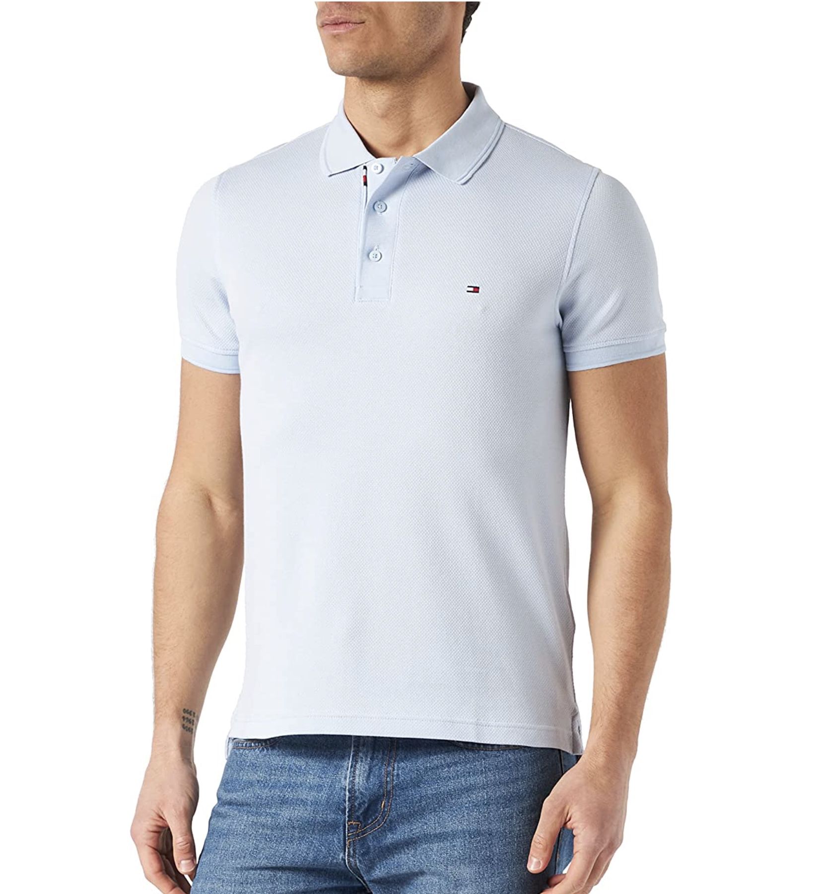 Tommy Hilfiger Herren Bubble Structure Slim Poloshirt für 44€ (statt 62€)