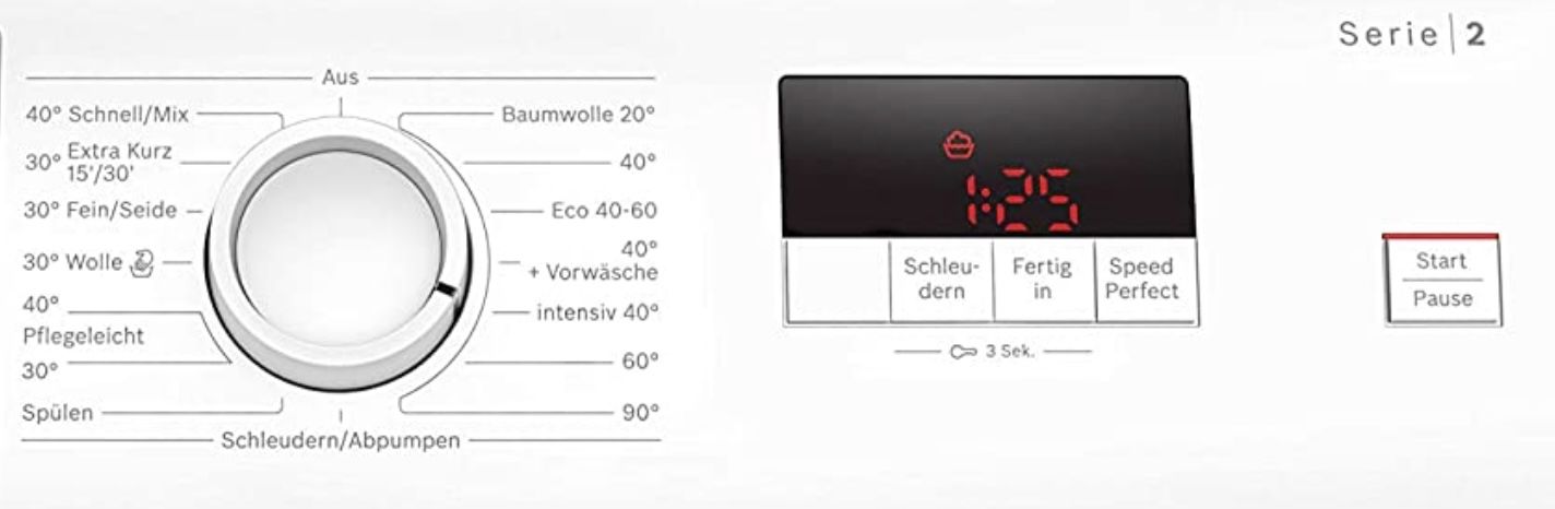 Bosch WAJ24060   7kg Waschmaschine mit 1200 UpM für 298,31€ (statt 370€)