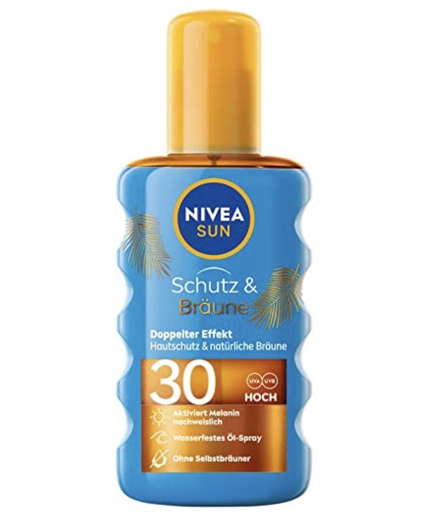 NIVEA SUN Schutz & Bräune Sonnenöl Spray LSF 30 ab 6,39€ (statt 10€)   Prime Sparabo