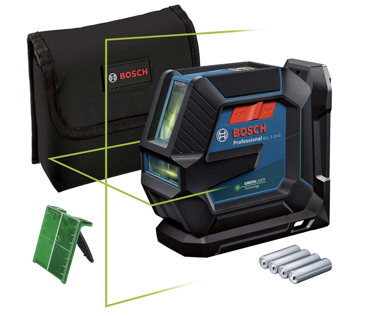 Bosch Professional Linienlaser GLL 2 15 G mit bis 15m Arbeitsbereich für 109,99€ (statt 140€)