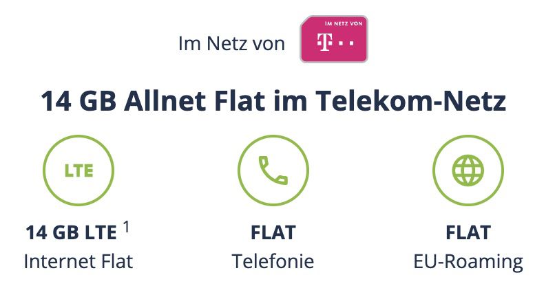 🔥 Telekom Allnet Flat mit 14GB LTE inkl. VoLTE & WiFi Call für 9,99€ mtl. + keine AG