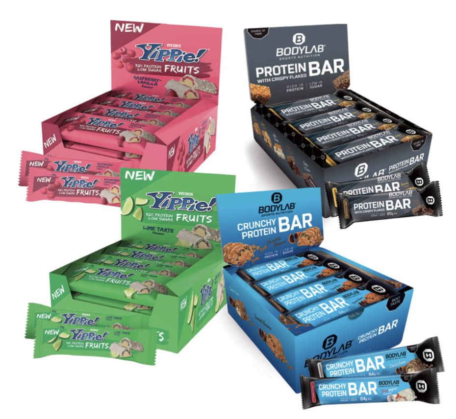 24er Pack Raise the BAR Proteinriegel + 24 YIPPIE! Bar für 46,89€ (statt 65€)