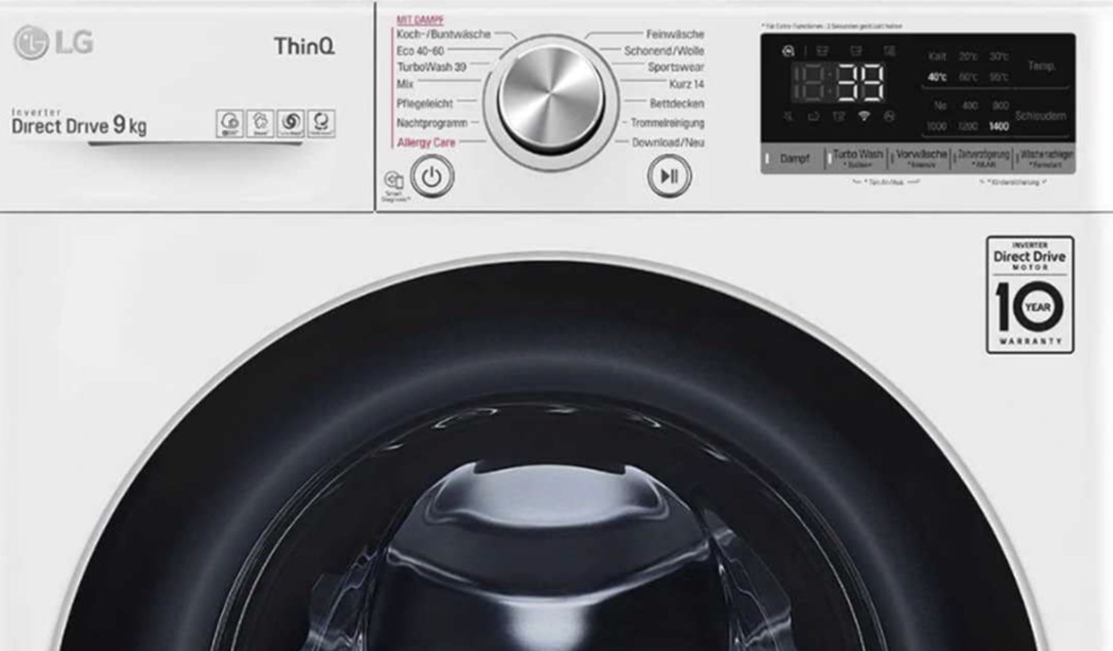 LG F4WV709P1E 9kg Waschmaschine mit 1400 U/Min für 529,99€ (statt 574€)
