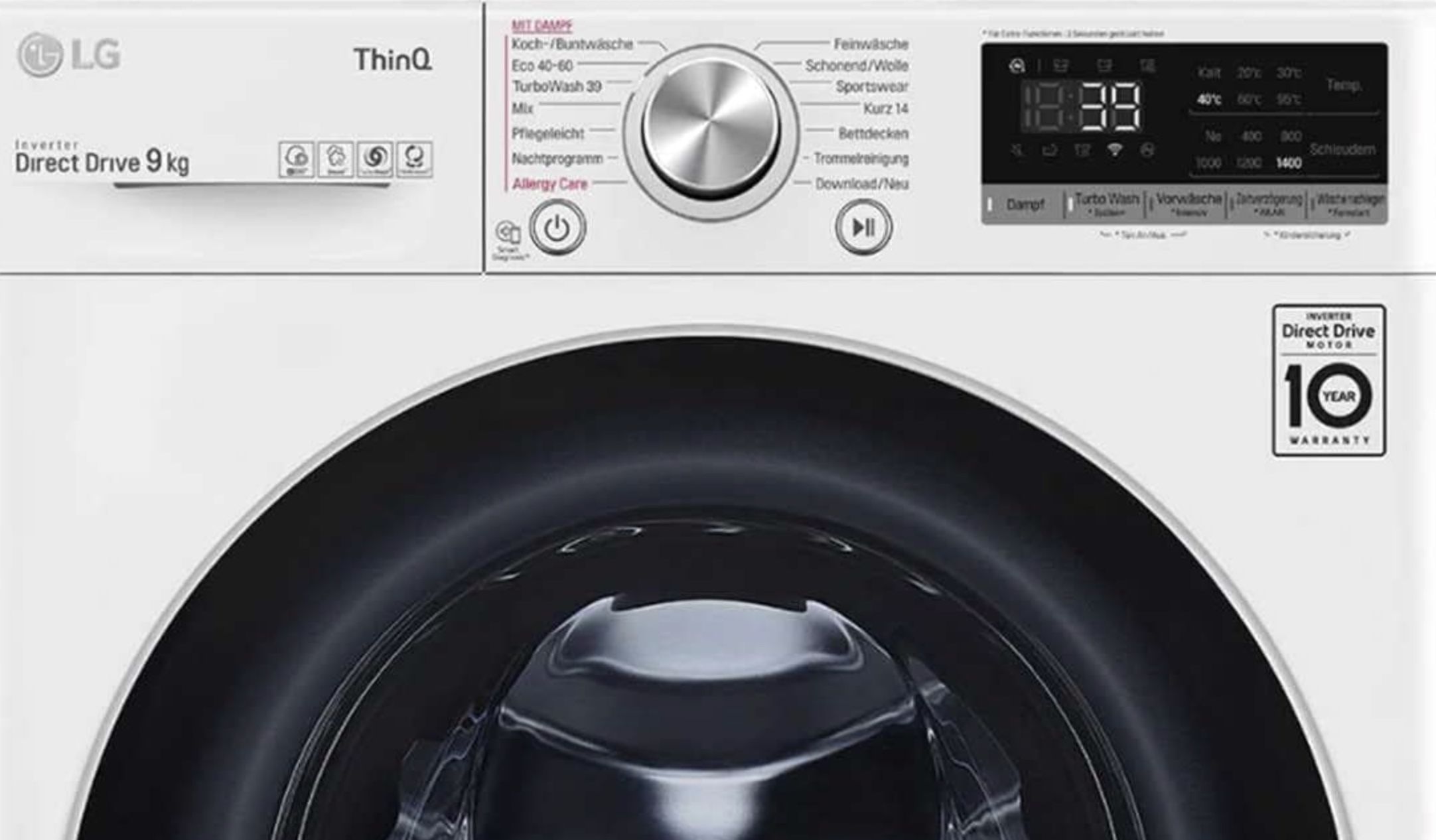 LG F4WV709P1E 9kg Waschmaschine mit 1400 U/Min ab 474€ (statt 555€)