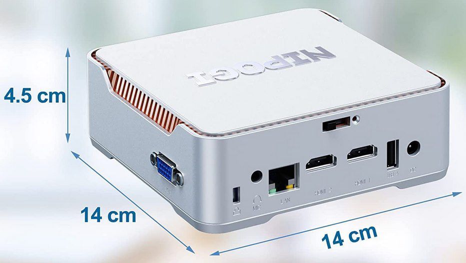 NiPoGi Mini PC mit Celeron J4125 Quad Core + 8GB/256GB + Win 10 Pro für 188,99€ (statt 270€)