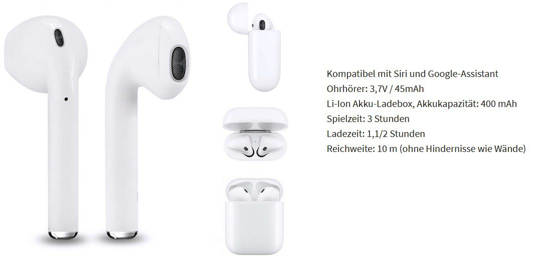 LEICKE Twin Mini In ear Bluetooth Kopfhörer mit Ladebox für 24,99€ (statt 30€)