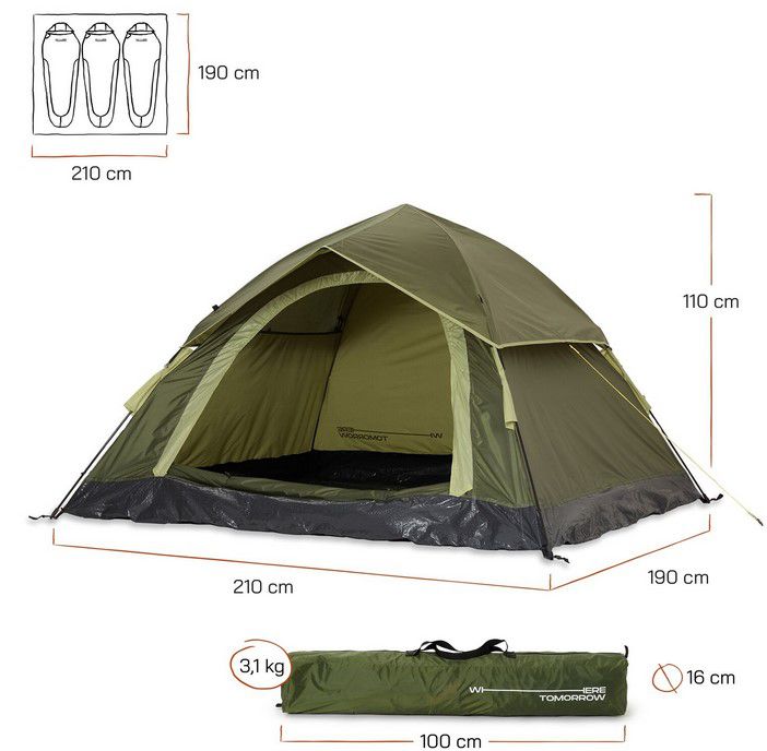Lumaland Pop Up (lightweight) 3 Personen Zelt für 54,99€ (statt 65€)