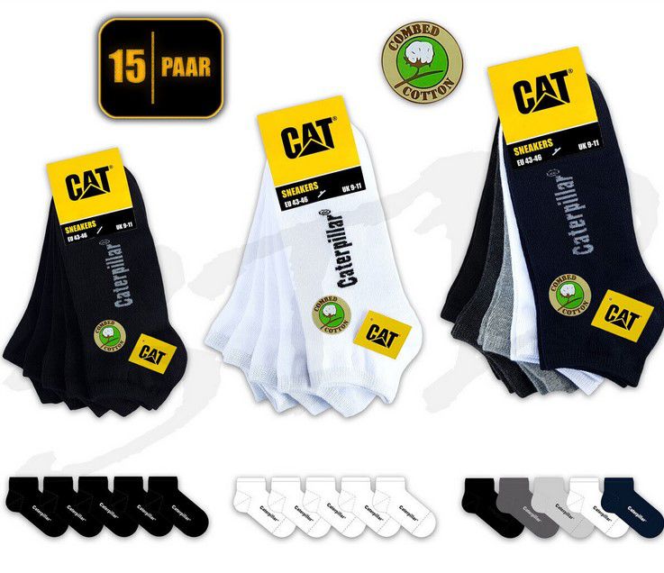 CAT Unisex Sneaker Socken 15 Paar für 27,90€ (statt 33€)