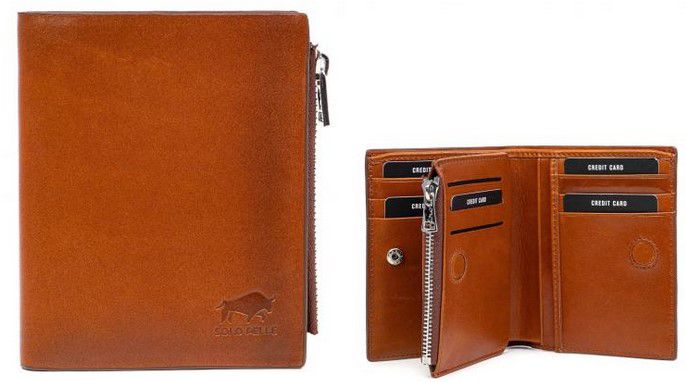 Solo Pelle Kompa Herren Leder slim Wallet mit Münzfach und RFID Schutz für 29,90€ (statt 60€)