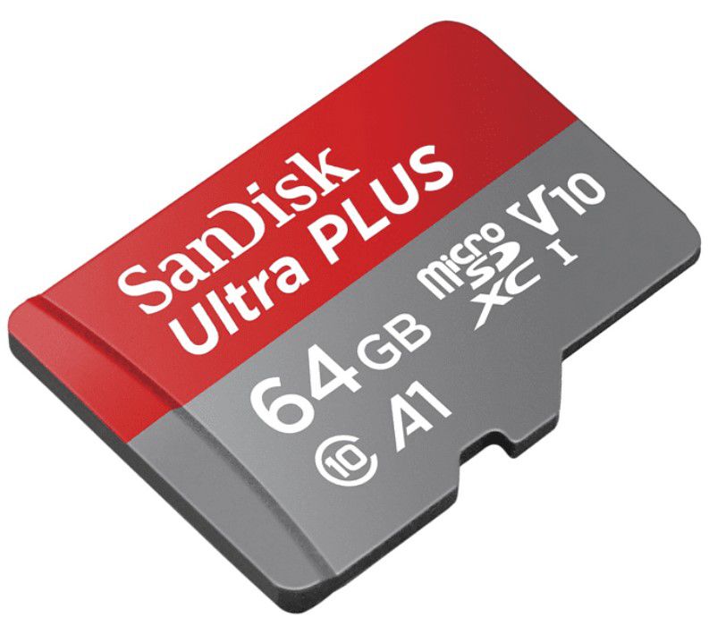 SANDISK Ultra PLUS 64GB microSD Karte (130MB/s) für 7,99€ (statt 14€)
