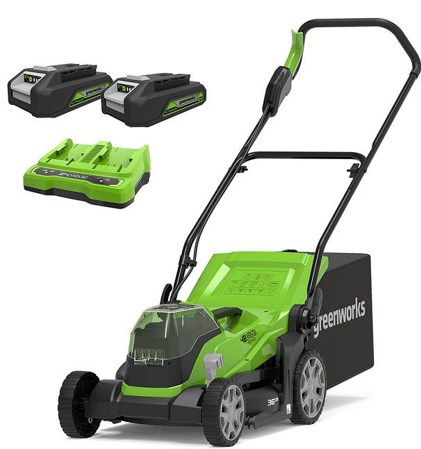 Greenworks G24X2LM36K (48V) Akku Rasenmäher 36cm inkl. Akkus und Ladegerät für 174,99€ (statt 230€)