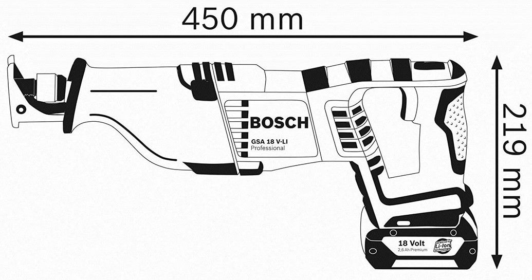 Bosch GSA 18 V LI Professional System Akku Säbelsäge Solo Version für 136,52€ (statt 153€)