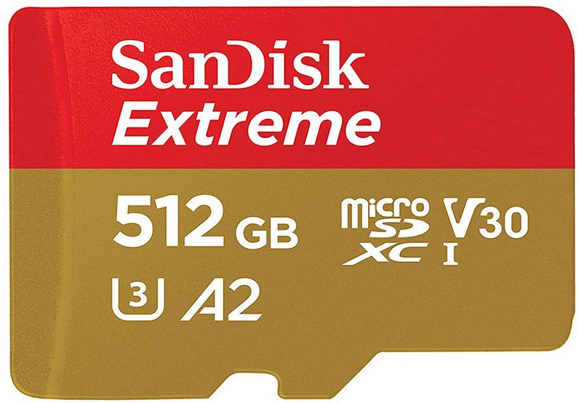 SANDISK Extreme 512GB micro SDXC Speicherkarte (2022) 190 MB/s für 69,89€ (statt 85€)