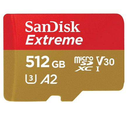 SANDISK Extreme 512GB micro-SDXC Speicherkarte 190 MB/s für 46,99€ (statt 53€)