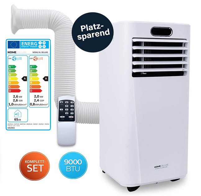 HOME DELUXE Mobile Klimaanlage mit Abluft Set max 9000 BTU für 189€ (statt 209€)