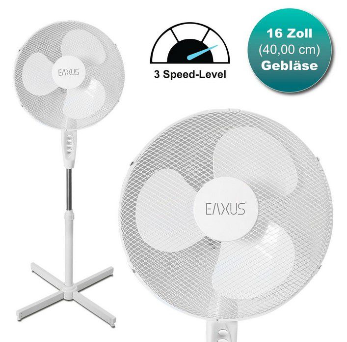 EAXUS 40W Standventilator oszillierend für 16,99€ (statt 20€)