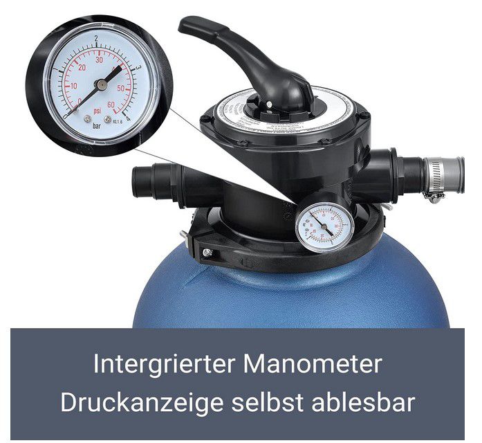 Juskys PSFA20A Pool Pumpe mit Sandfilteranlage für 109,95€ (statt 136€)