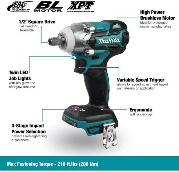 Makita DTW285Z 18V Akku Schlagschrauber SOLO Version für 95€ (statt 119€)