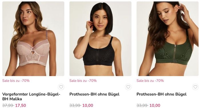 Hunkemöller Sale mit bis zu 70% Rabatt auf ausgewählte Artikel