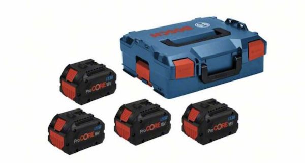 4x Bosch Professional ProCORE18V 5,5 Ah + L BOXX mit Einlage für 367,22€ (statt 435€)