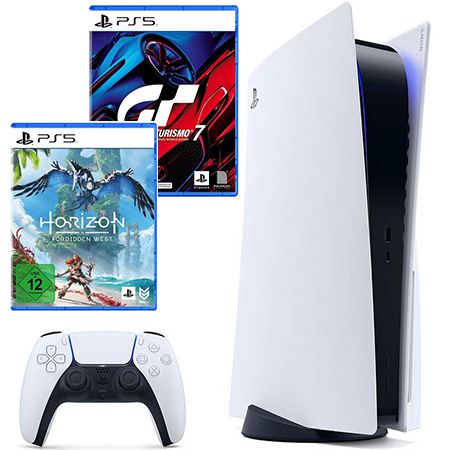 Sony Playstation 5 + Horizon Forbidden West + Gran Tourismo 7 für 1€ + Vodafone Allnet Flat mit 50GB für 44,99€ mtl.